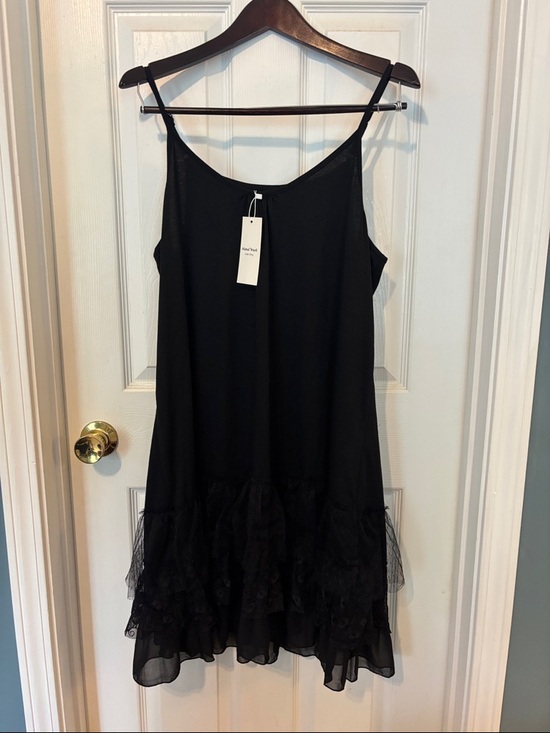 Angel Heart Boutique Dresses & Skirts - Black Spaghetti Strap Ruffle Hem Dress / Dress Extender. Size 1X